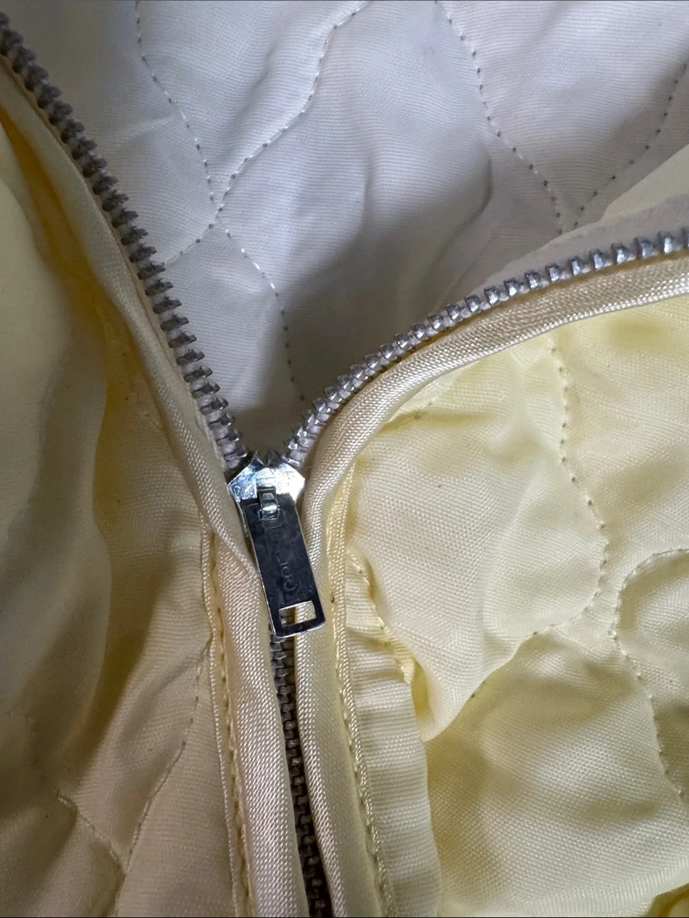 Vintage Cream Quilted Baby Jacket and swaddle